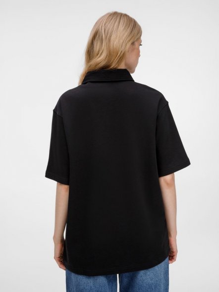 Рубашка поло унисекс Tiimi, черная 