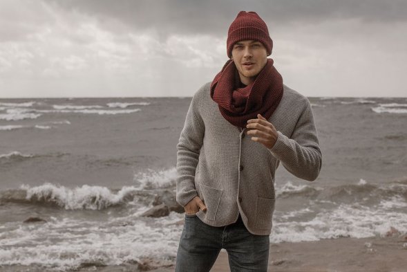 Снуд Brugge, бордовый 