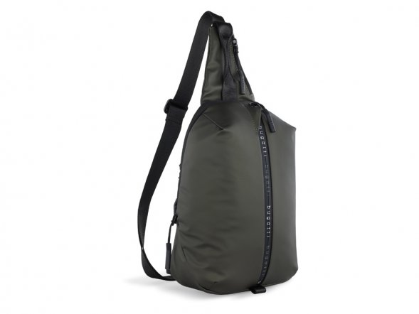 Рюкзак с одним плечевым ремнем BUGATTI Blanc, оливковый, тарпаулин/полиэстер, 18х9х30 см 