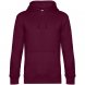Толстовка с капюшоном унисекс King, бордовая 