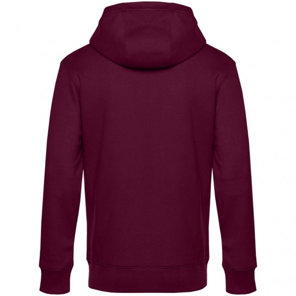 Толстовка с капюшоном унисекс King, бордовая 