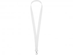 Ланъярд из RPET с карабином, белый