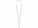 Ланъярд из RPET с карабином, белый 