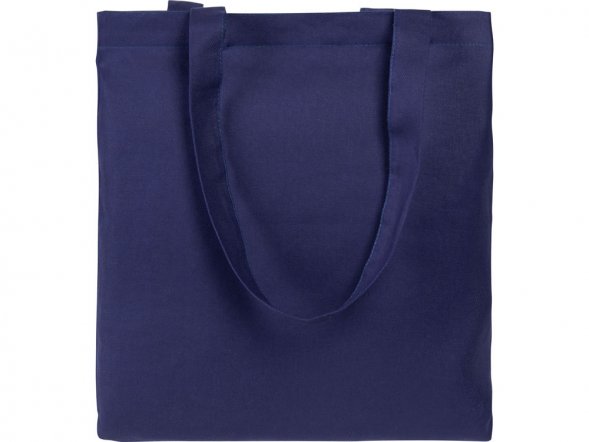 Сумки хлопок 90%, плотность 180 г, грузоподъемность 10 кг, размер 38х42 см, ручки 3х65 см с доп. швом, синий 