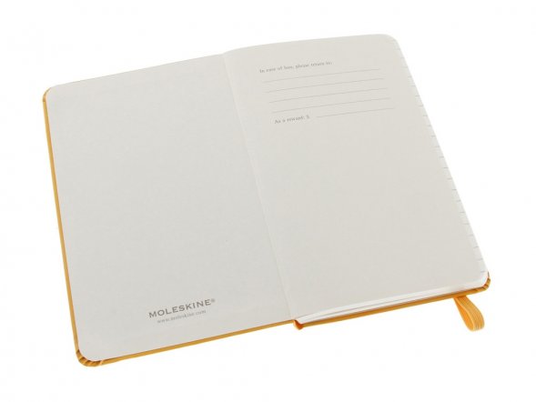 Записная книжка Moleskine Classic (в линейку) в твердой обложке, Pocket (9x14см), оранжевый 