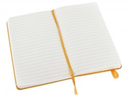Записная книжка Moleskine Classic (в линейку) в твердой обложке, Pocket (9x14см), оранжевый