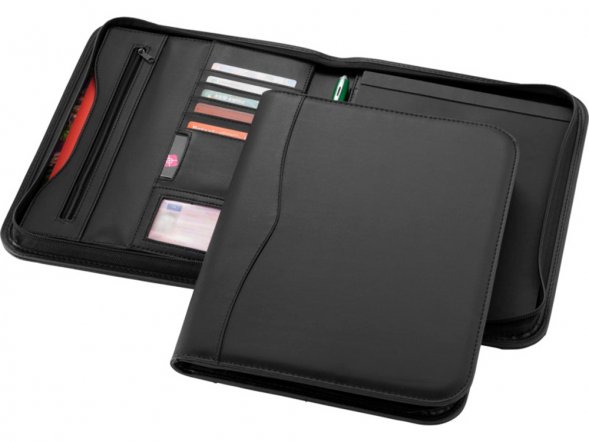 Папка A4 Ebony на молнии, черный 