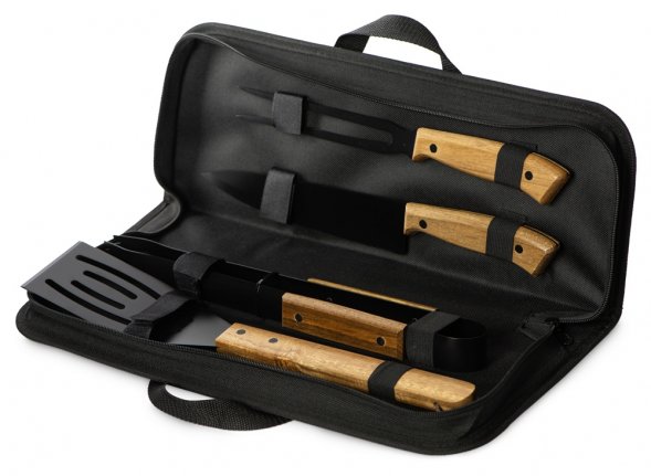 BBQ набор из акации, черный 