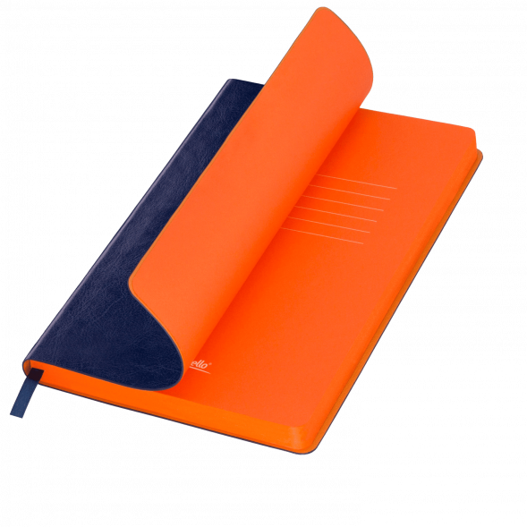 Ежедневник River side недатированный, синий/оранжевый (без упаковки, без стикера) 