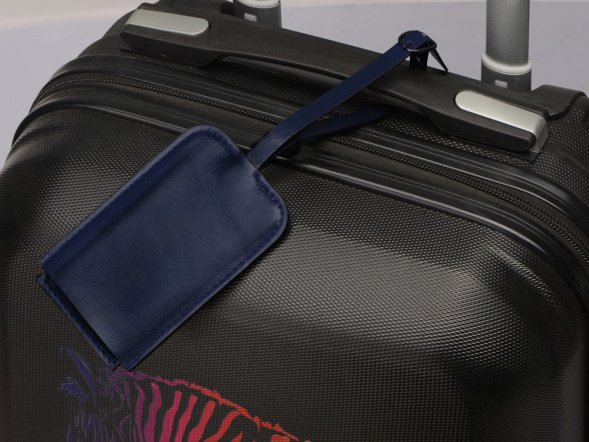 Багажная бирка из PU Fabrizio, синий 