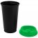 Стакан с крышкой Color Cap Black, черный с зеленым 