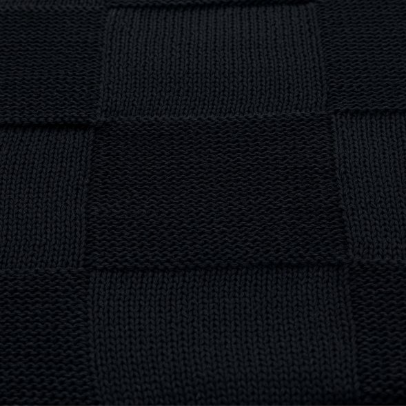 Плед Cella вязаный, темно-синий (без подарочной коробки) 