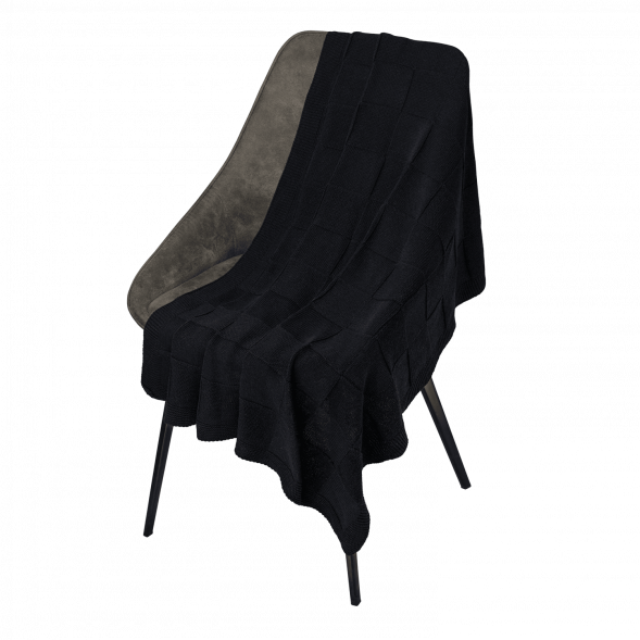 Плед Cella вязаный, темно-синий (без подарочной коробки) 