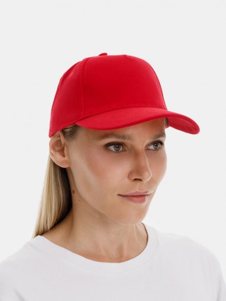 Бейсболка Long Beach, красная 