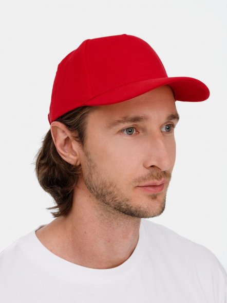 Бейсболка Long Beach, красная 