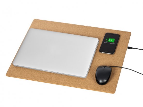 Пробковый коврик для мыши с беспроводной зарядкой Querсus 