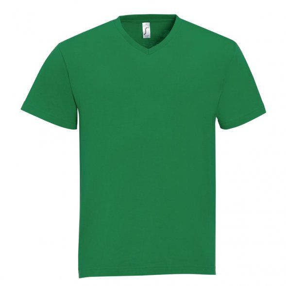 Футболка мужская с V-образным вырезом Victory 150, ярко-зеленая 