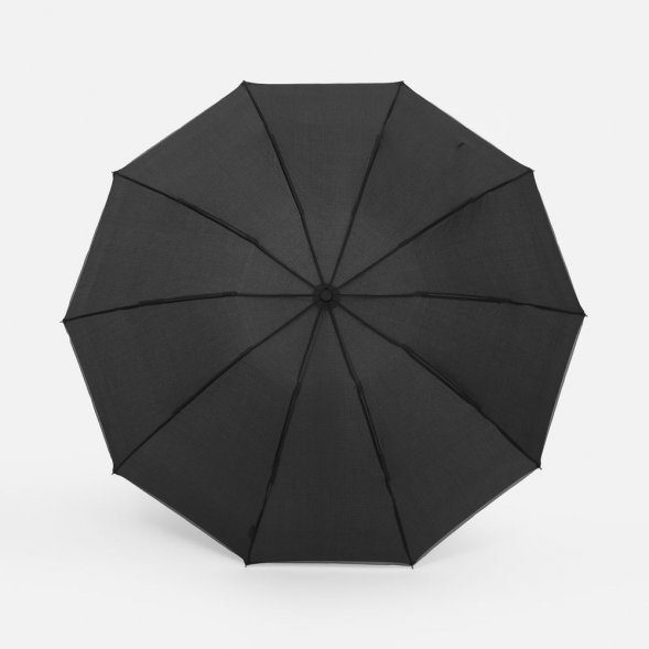 Зонт обратного сложения Norsken с фонариком, черный 