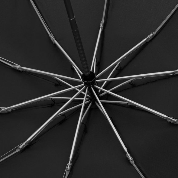 Зонт обратного сложения Norsken с фонариком, черный 