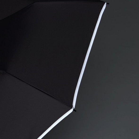 Зонт обратного сложения Norsken с фонариком, черный 