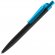 Ручка шариковая Prodir QS01 PRT-P Soft Touch, черная с голубым 
