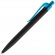 Ручка шариковая Prodir QS01 PRT-P Soft Touch, черная с голубым 