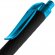Ручка шариковая Prodir QS01 PRT-P Soft Touch, черная с голубым 