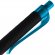 Ручка шариковая Prodir QS01 PRT-P Soft Touch, черная с голубым 
