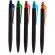 Ручка шариковая Prodir QS01 PRT-P Soft Touch, черная с голубым 