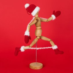 Подвеска на елку «Вьюжка», варежки, красная