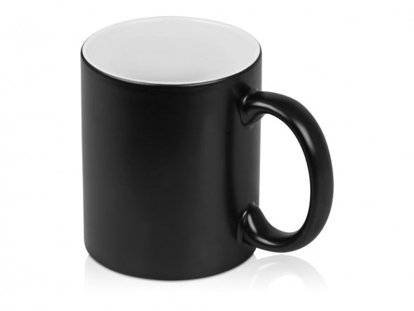 Кружка с покрытием для гравировки Subcolor BLK, черный/белый 