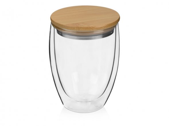 Стакан Valday с двойными стекнами и бамбуковой крышкой, 350 мл 