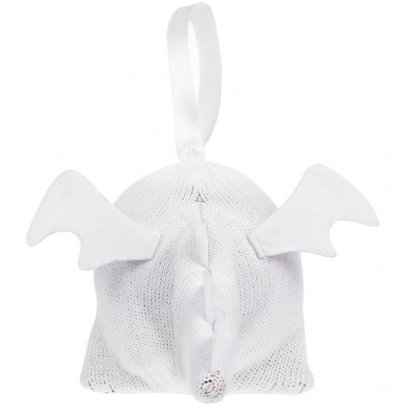 Елочный шар «Дракон», белый 