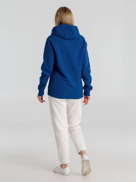 Толстовка с капюшоном унисекс King, ярко-синяя 