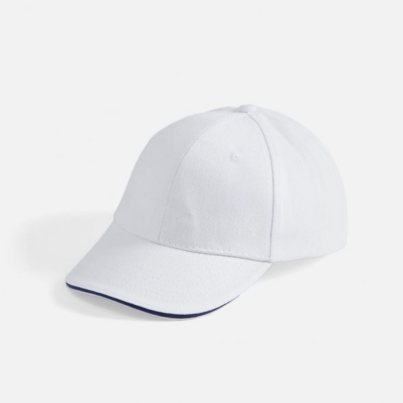 Бейсболка Buffalo, белая с темно-синим 