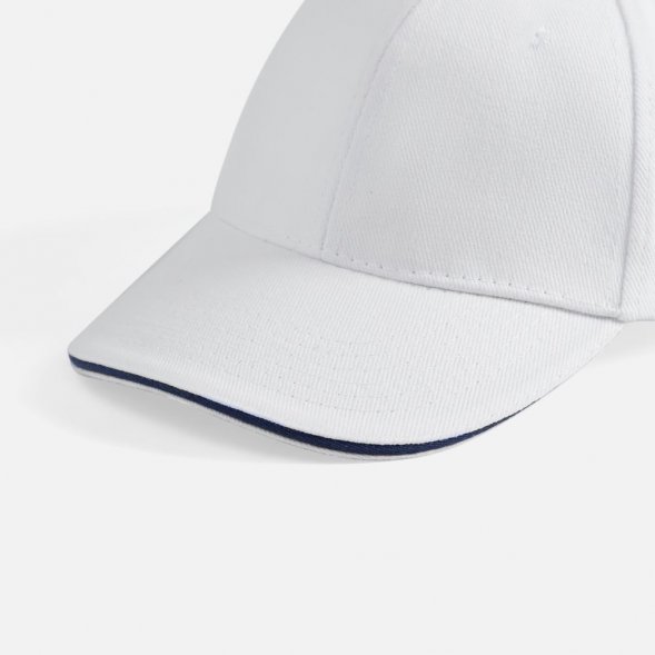 Бейсболка Buffalo, белая с темно-синим 