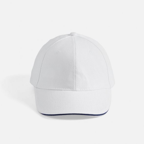 Бейсболка Buffalo, белая с темно-синим 