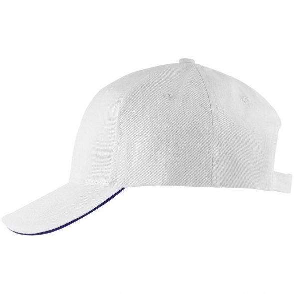 Бейсболка Buffalo, белая с темно-синим 