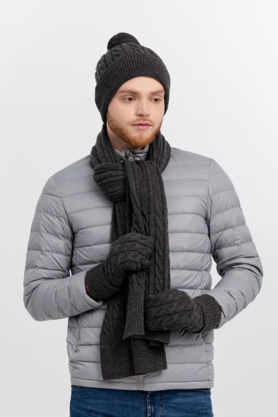 Шарф Heat Trick, серый меланж 