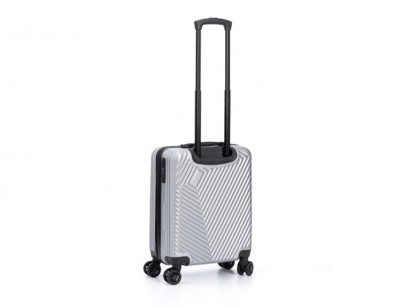 Чемодан TORBER Lama, серебристый, ABS-пластик, 38 х 21 х 55 см, 37 л 