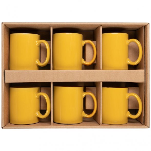 Набор из 6 кружек Promo, желтый 