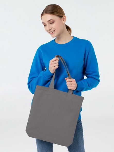 Холщовая сумка Avoska, темно-серая (серо-стальная) 