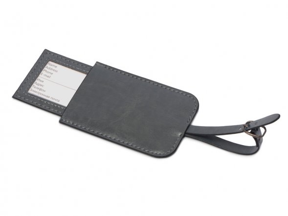 Багажная бирка из PU Fabrizio, серый 