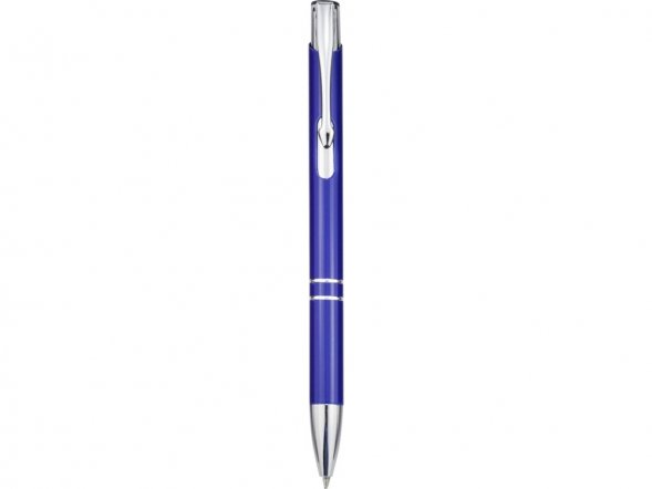 Алюминиевая шариковая кнопочная ручка Moneta, черные чернила, синий 