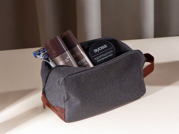 Несессер Fabrizio, серый/коричневый 