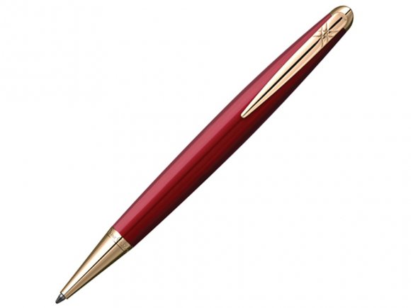 Ручка шариковая Pierre Cardin MAJESTIC с поворотным механизмом, красный/золотой 