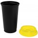 Стакан с крышкой Color Cap Black, черный с желтым 