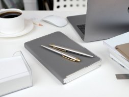 Набор из механического карандаша и ручки Poetica, серебристый