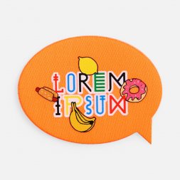 Наклейка тканевая Lunga Bubble, M, оранжевый неон