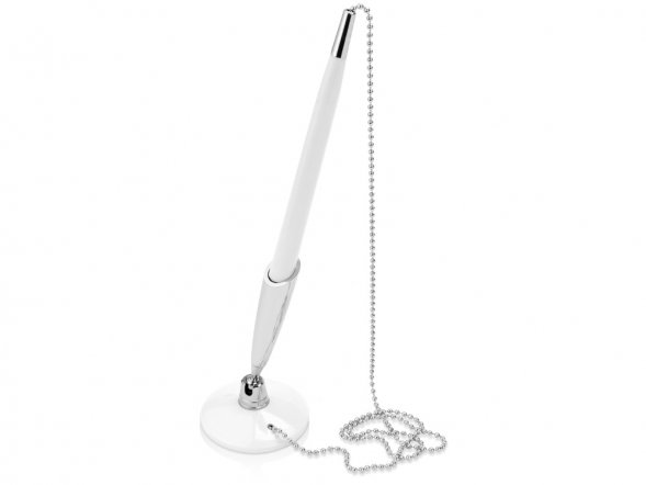 Ручка шариковая на подставке Холд, белый 